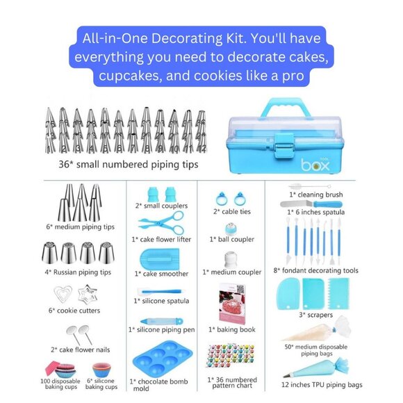 Cake Stand with Non-Slipping Silicone Bottom & Cake Decorating Tool Combo Pack - Picture 6 of 9